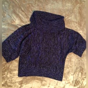 Notations purple and black cowl neck sweater, size medium.